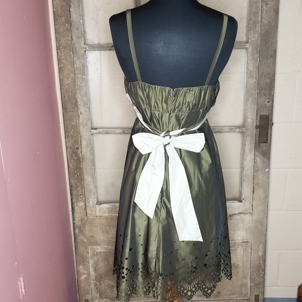NWT Antonio Melani dress size 6 green olive formal - Picture 4 of 8